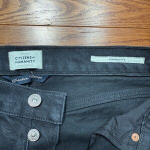 Citizens Of Humanity Washed Black Straight Leg Jeans